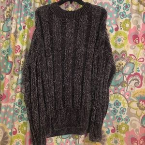 very cute over sized gray velvet sweater